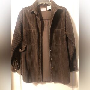 “At Last” Brown Corduroy Shirt Jac